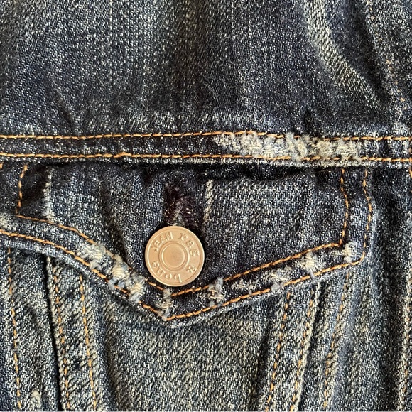 rag & bone jeans Distressed Buttoned Denim Vest ✨ - Picture 6 of 8